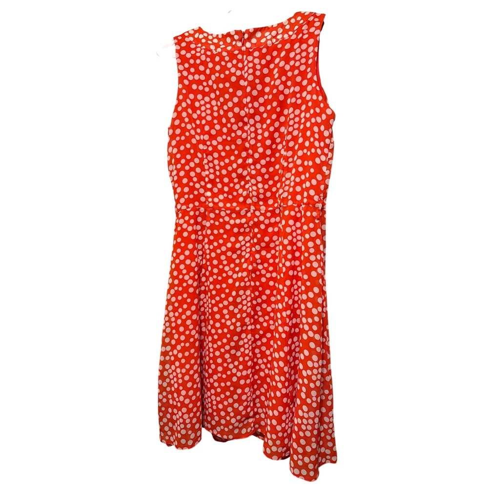 Voir Voir Red Polka Dot Cutout Neckline Fit & Flare Dress Womens Size 8